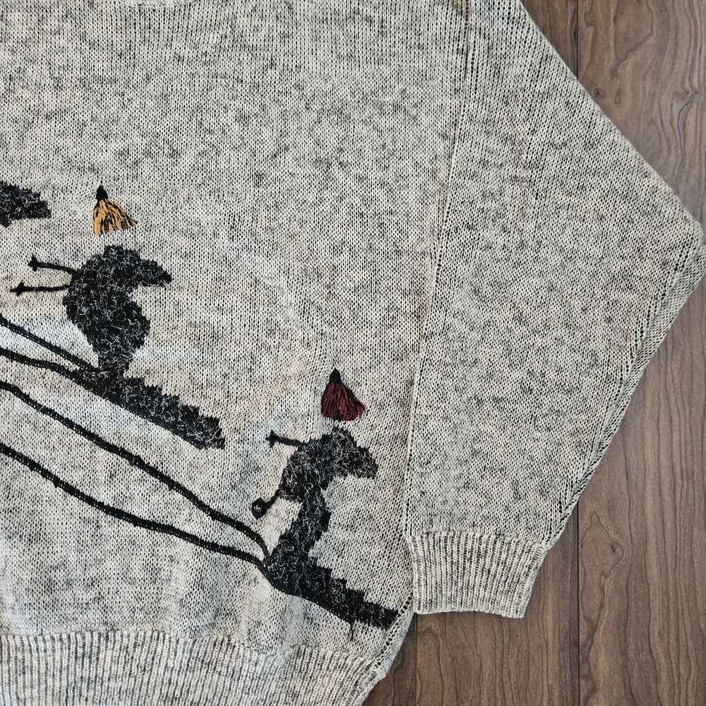 Vintage Sears Mens Store Sweater Mens Small Ski Graphic - Picture 4 of 6